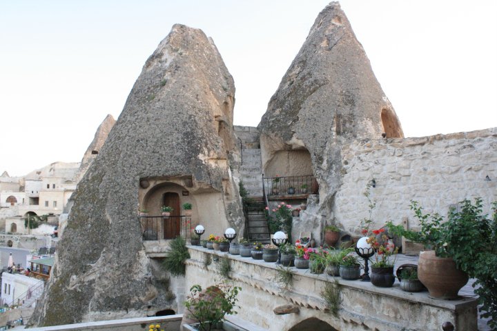 A section of the Kelebek Cave Hotel in Cappadocia
