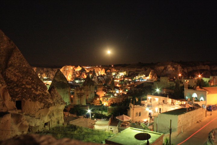 View of Goreme at night on my first international trip