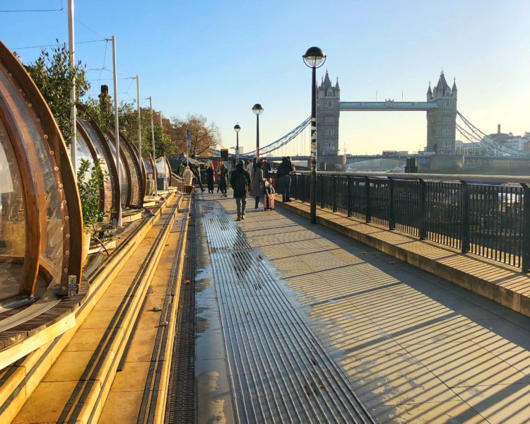 Coppa Club Igloos with Tower Bridge in View