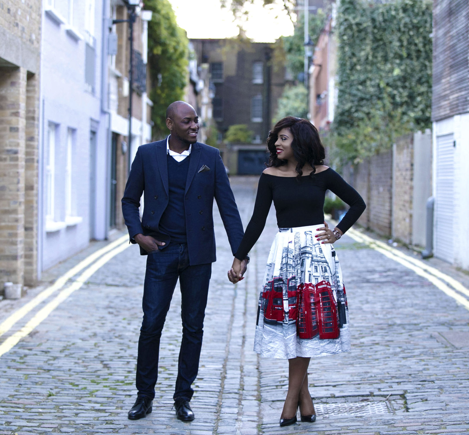 Black Couple in London Streets