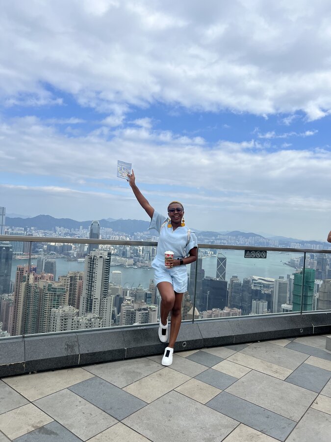 Black Woman at Hong Kong Victoria's Peak