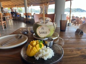 A Plate of Mango Sticky Rice in Thailand