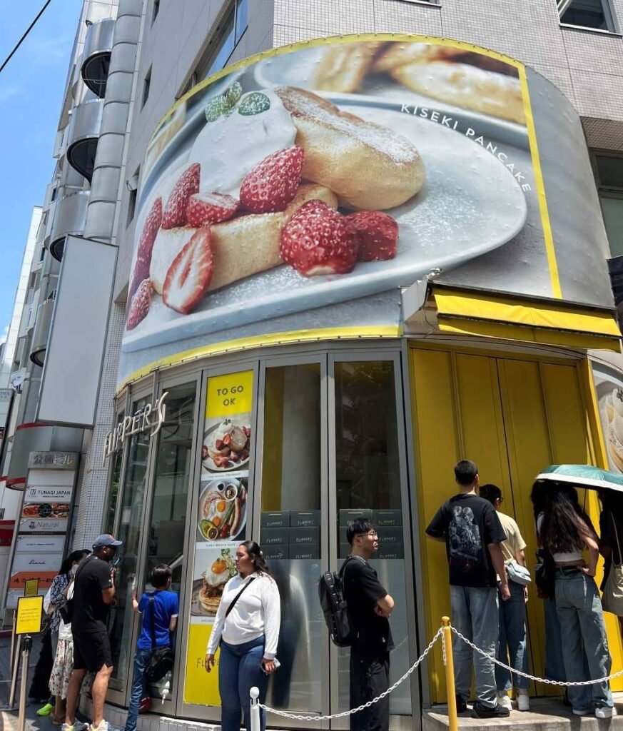 Flipper’s Cafe Shibuya is so popular for their Japanese Souffle pancakes that there is often a queue to get in