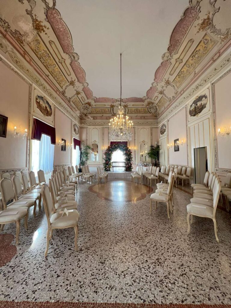 Villa Ramacca Chapel in Sicily set Up for traditional destination wedding