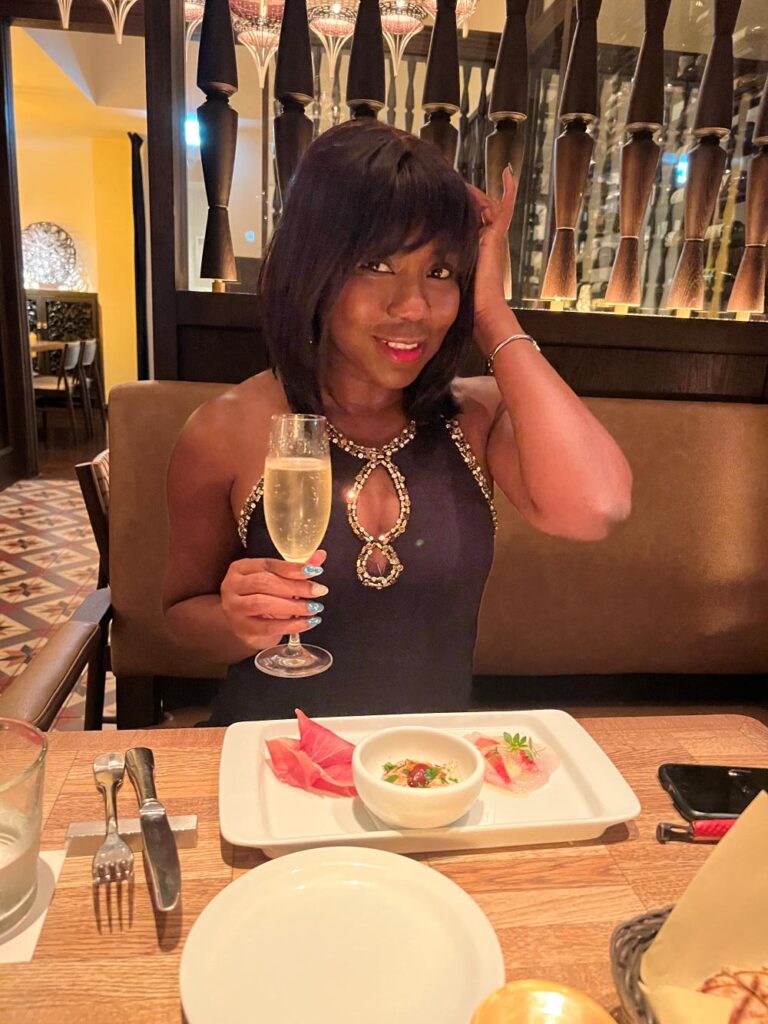 Dee, a global career woman and travel blogger, celebrating her 40th birthday party in Tokyo, Japan.