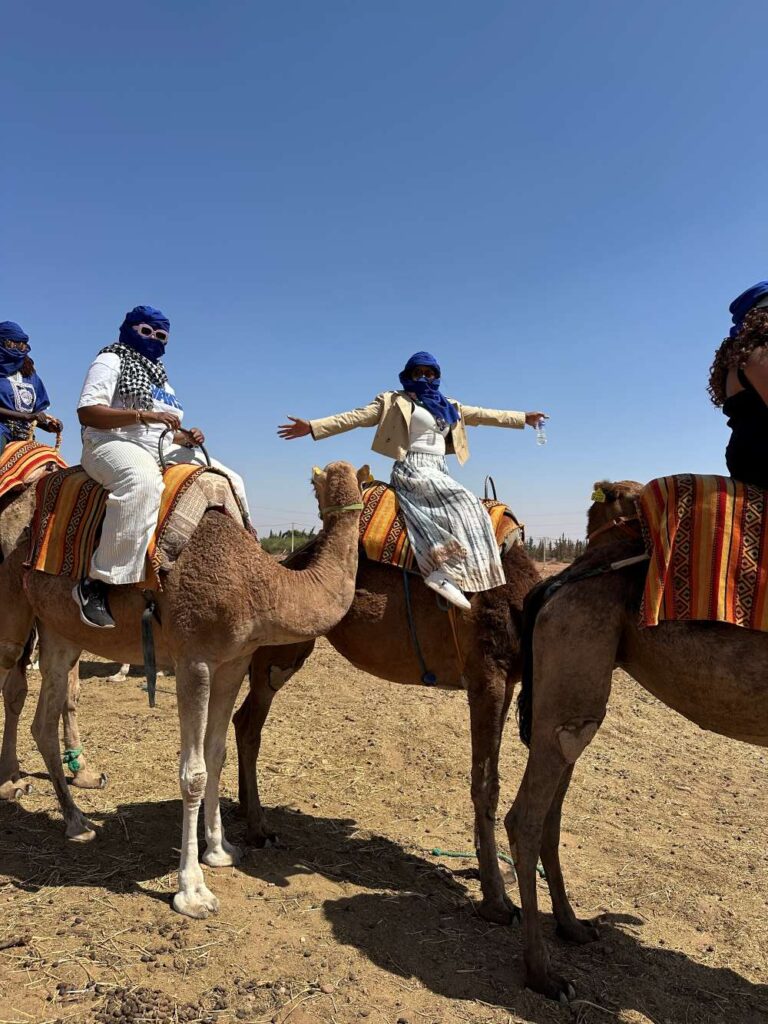 Camel ride at Marrakech Palmeraie is a popular activity to experience in Morocco.