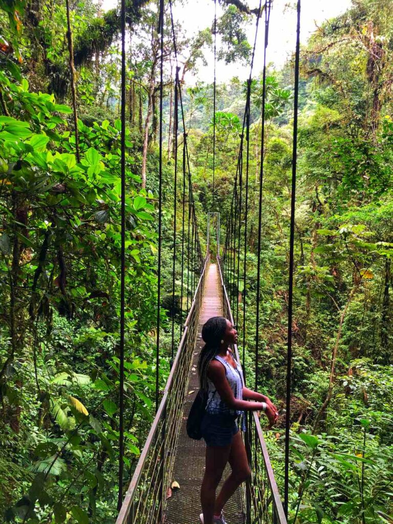 Rainforest yoga retreat in Costa Rica, showcasing mindful 40th birthday celebration ideas surrounded by nature