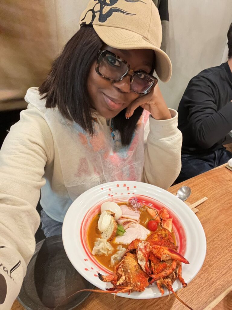 Dee, a blogger living in Japan for over 2 years, reviewing the iconic lobster ramen at Ebimaru Ramen