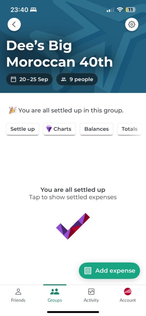 Use Venmo, PayPal, Splitwise to split expenses between a group for a group birthday trip.