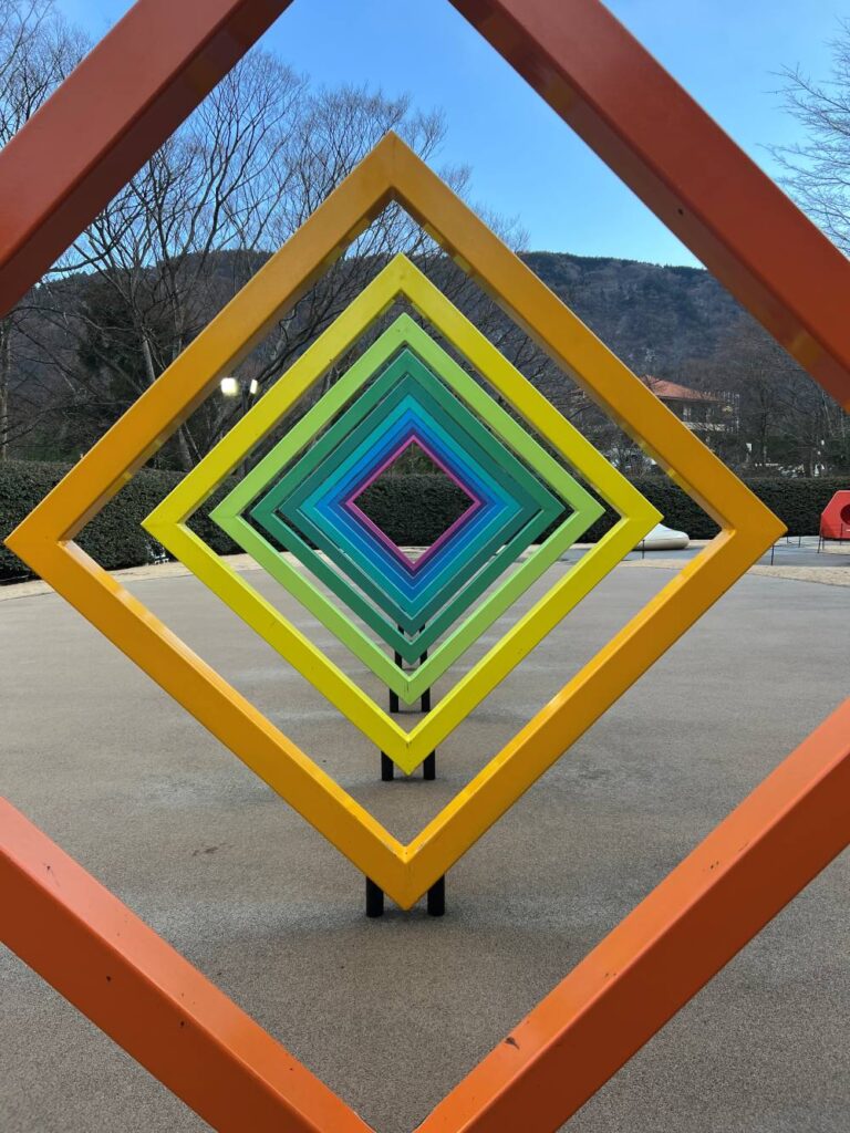 An art installation at Hakone Open Air Museum, a must visit attraction in Hakone.