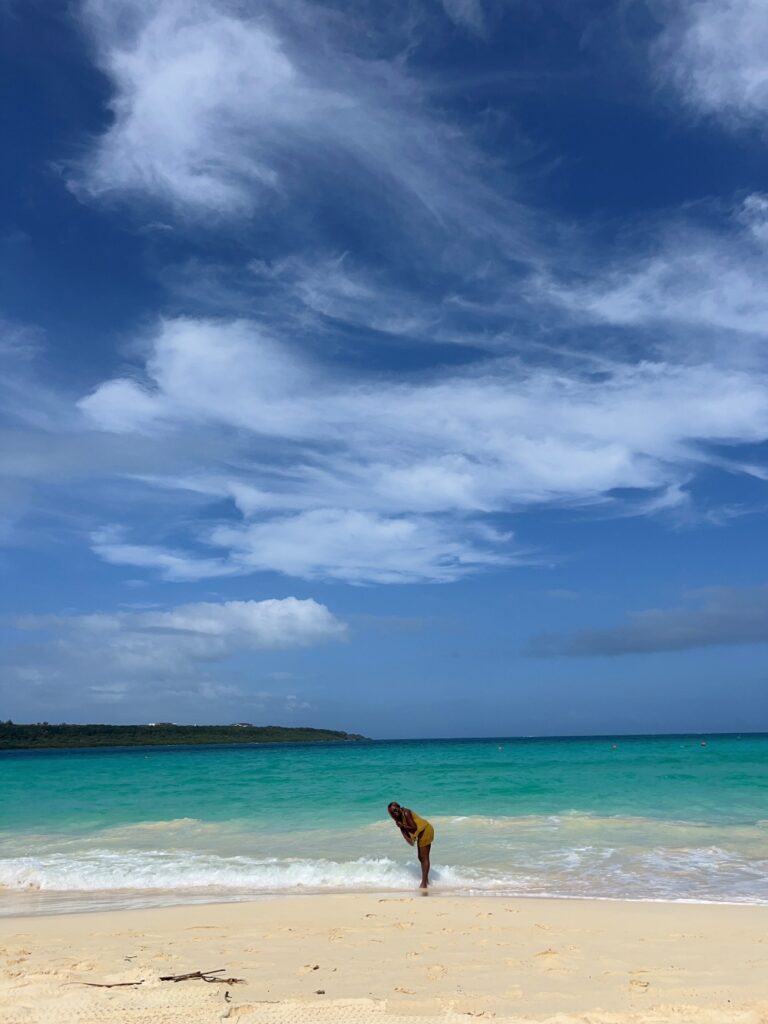 Seeing Miyako, the stunning blue shades of the ocean in Japan on a visit.