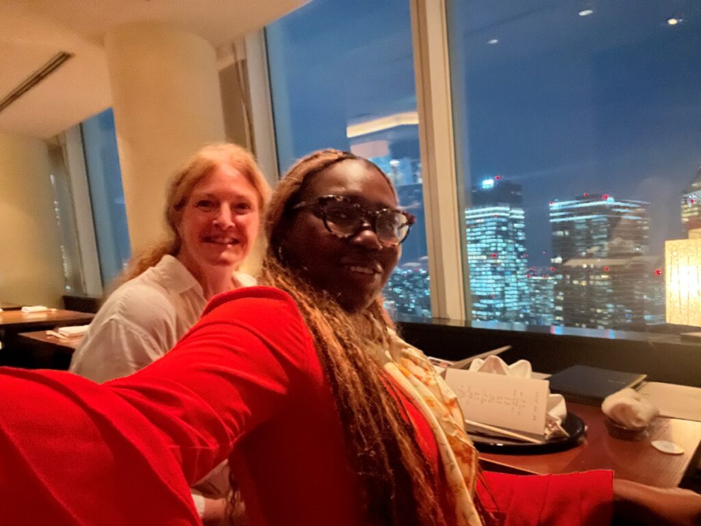 Two friends gather for a dinner before one of them leave Japan